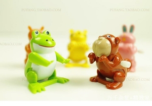 香港HANS发条玩具会后空翻的小动物 朴坊专卖翻跟头小狗小兔青蛙