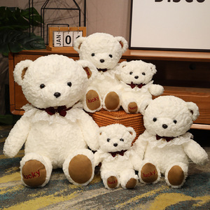 小白熊抱枕公仔泰迪熊小熊玩偶睡觉抱布娃娃女孩生日礼物毛绒玩具