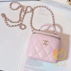正品代购Chanel/香奈儿2022新款女包欧美时尚女士可爱小圆柱包