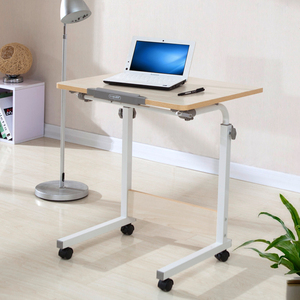 电脑桌移动书桌带轮床边桌可升降床上办公桌儿童学习桌家用小桌子