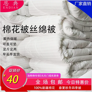 新疆一级棉丝绵被棉花医院床上用品被子褥子夏凉被保暖冬诊所垫被