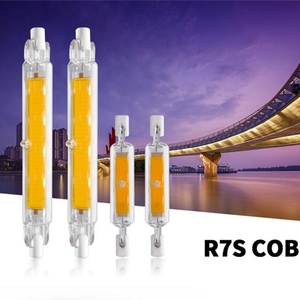 LED R7S 太阳灯管78mm 118mm 220V玻璃R7S LED双端横插卤素灯管