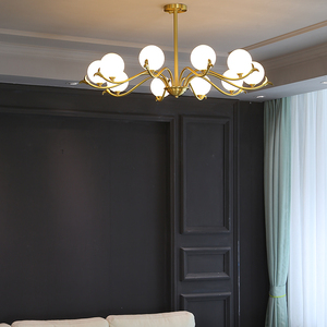 北欧法式奶油风客厅吊灯现代简约创意个性卧室餐厅灯魔豆网红灯具