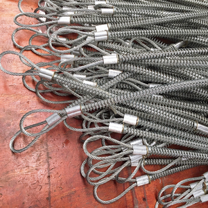厂家直销弹簧钢丝绳索具/高压油管防爆链 /液压管保护弹簧安全绳
