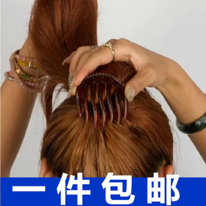 韩版发饰头饰品 蓬松马尾梳盘发造型美发工具 插梳蓬发发梳盘发器