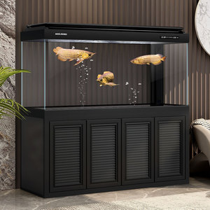 闽江大型鱼缸超白玻璃水族箱专业级底过滤生态免换水家用客厅鱼缸