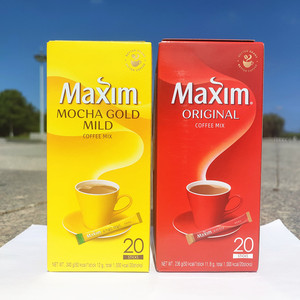 韩国进口麦馨maxim摩卡味咖啡三合一速溶咖啡固体饮料20条小盒装