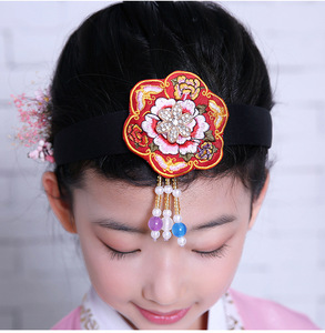 韩服头饰少数民族女童发箍舞蹈朝鲜族儿童发饰品成人发圈女士表演