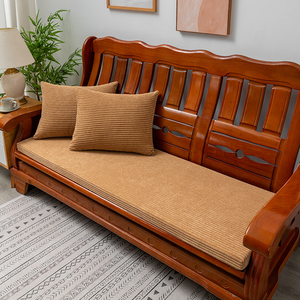 定制实木沙发坐垫红木沙发垫海绵垫新中式老木椅可拆洗防滑垫子