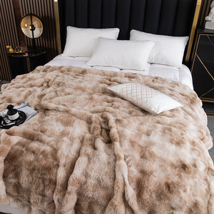 兔毛毯 秋冬超柔休闲毯子简约沙发毯盖毯办公室午睡空调毯子轻奢