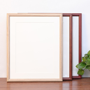 画框装裱空白国框书法相框带玻璃卡纸a4正方形50定制外框架挂墙
