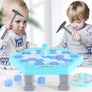 敲打企鹅玩具 破冰台拆墙玩具 企鹅敲冰桌面游戏亲子互动益智玩具