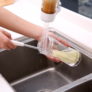 日本洗杯刷加长长柄刷子奶瓶刷无死角厨房杯子瓶子清洁神器杯子刷