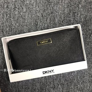 【现货】DKNY唐可娜儿 女士长款十字纹全皮长款钱包钱夹