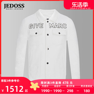 JEDOSS/爵迪斯男装秋冬专柜新款字母贴布针织纽扣夹克外套231