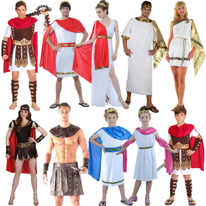 cosplay万圣节成人男罗马战士斯巴达勇士服装 儿童女希腊公主披风