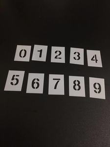 镂空数字喷漆模板字模0-9编号空心字母pvc塑料号码牌定做A-Z模具