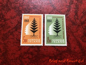 诺福克群岛 加入澳大利亚50年 松针 1964年 邮票