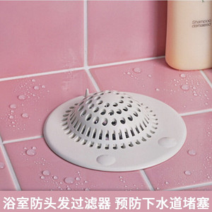 日本LEC浴室下水道头发阻塞器 地漏 排水口吸盘过滤网毛发过滤器