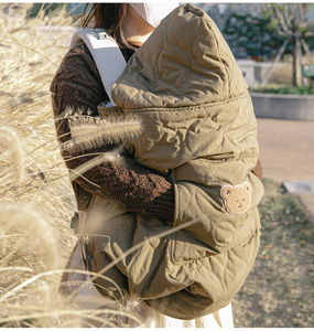 韩版儿童披风婴儿背带腰凳防风斗篷宝宝保暖加厚罩秋冬挡风推车毯