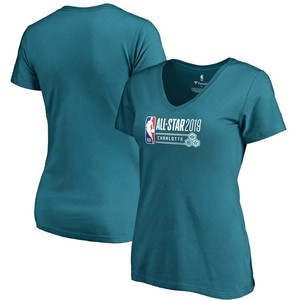 Fanatics Branded 2019年NBA全明星官方标志女款全棉V领短袖T恤