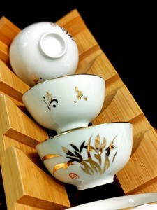 茶文化茶杯／金兰清香工夫茶杯／高温直口品茗杯工夫白玉令茶杯