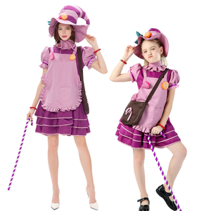 糖果女巫服装儿童魔法巫师扮演服动漫游戏服 万圣节cosplay亲子装