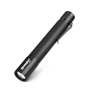 2节5号AA电池LED强光手电筒 户外伸缩带笔夹笔灯小手电