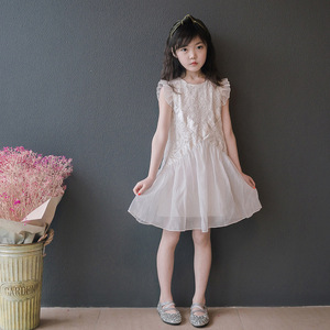 香港女童连衣裙夏季2022新款超洋气儿童装公主裙子小女孩蓬蓬纱裙