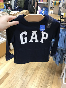 【布莱纳】Gap男幼童LOGO纯棉长袖T恤740872新款童装上衣431564