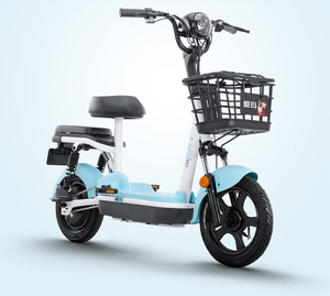 爱玛比奇新国标电瓶车可带人小型女士代步电动自行车新款可带人