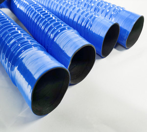 蓝色通风管排烟管下水道管橡胶工业排风管木工机械弹簧塑料软管