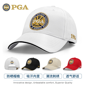 美国PGA高尔夫帽子男户外职业比赛防晒帽有顶帽吸汗透气球帽