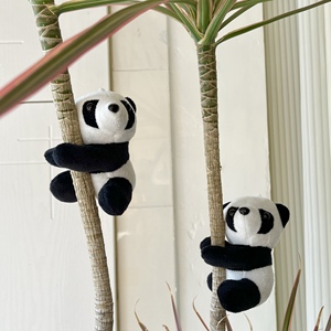 熊猫富贵竹子装饰毛绒夹子家居绿植摆件小玩偶公仔成都文创纪念品