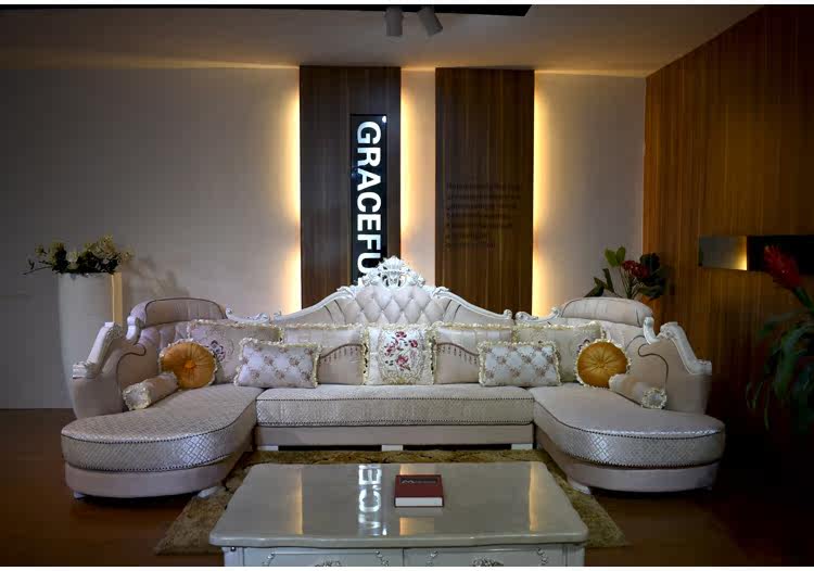 欧式客厅贵妃家具南方家私整装九天可拆洗全实木掌上明珠布艺沙发