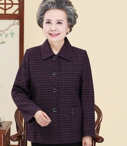 中老年女装春秋妈妈装长袖60-70-80岁老年人冬装奶奶上衣开衫外套