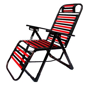 折叠躺椅健康透气橡皮筋弹力带夏天办公午睡户外休闲懒人沙滩靠椅