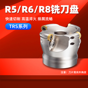 卡玛斯TRS R8圆鼻铣刀盘8R63-22-4T 8R80-27-5T8R100-32-6T高精度