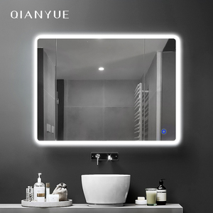 浴室镜带灯防水方形圆角背光卫生间led镜子无框智能防雾挂墙镜子