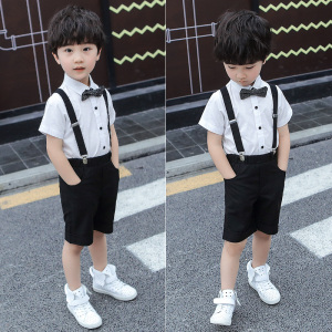 六一儿童演出服男童礼服夏季套装花小学生幼儿园毕业照服装表演服