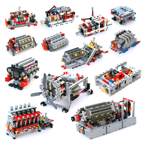 兼容乐高积木引擎发动机变速箱电动齿轮机械组模型科技拼装马达