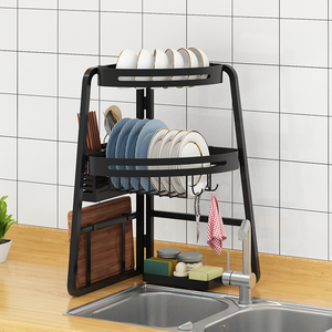 厨房水槽置物架台面晾放碗碟沥水架家用洗碗池转角碗柜碗架收纳架