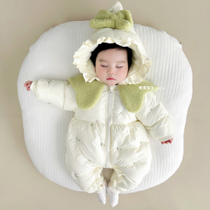 女婴儿冬装宝宝衣服冬季超萌连体加厚夹棉服一岁外出抱衣外套冬款