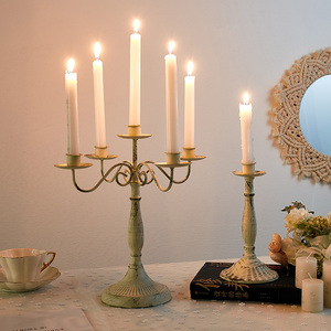欧式创意蜡烛台摆件北欧浪漫烛光晚餐道具餐厅家用桌面装饰品婚庆