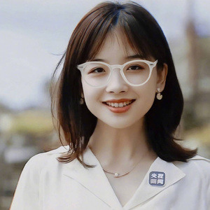 王冰冰同款眼镜框梨形蝶形猫眼白色tr90超轻质眼镜架小众可配近视