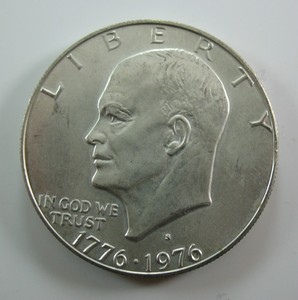 美洲 美国1976年1美元大银币 登月 第一步