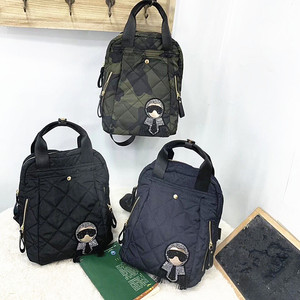 新款包包韩版时尚小背包太空棉菱格简约百搭双肩包休闲轻便手提包