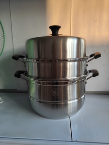 正利加厚复合钢两层三层蒸锅带屉汤锅