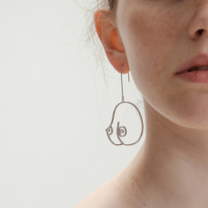 欧美高级感耳线长款装饰耳环镂空几何人脸耳钉法式极简镂空耳坠