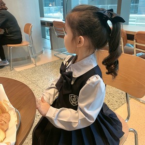 女童学院风假两件连衣裙2024春季新款韩版儿童JK公主裙女宝宝裙子
